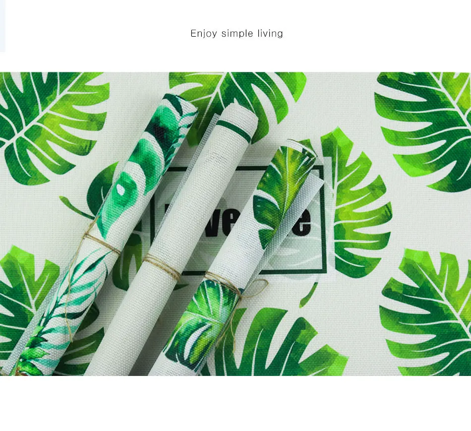 Chic Tropical Plants Tableware Pad Dining Table Mat Heat Insulation Non-Slip Placemats Flamingo Green Leaf Cactus Bowl Coaster (5)