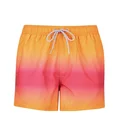 Drawstring Waist Pink Dip Dye Pull On Swim Shorts