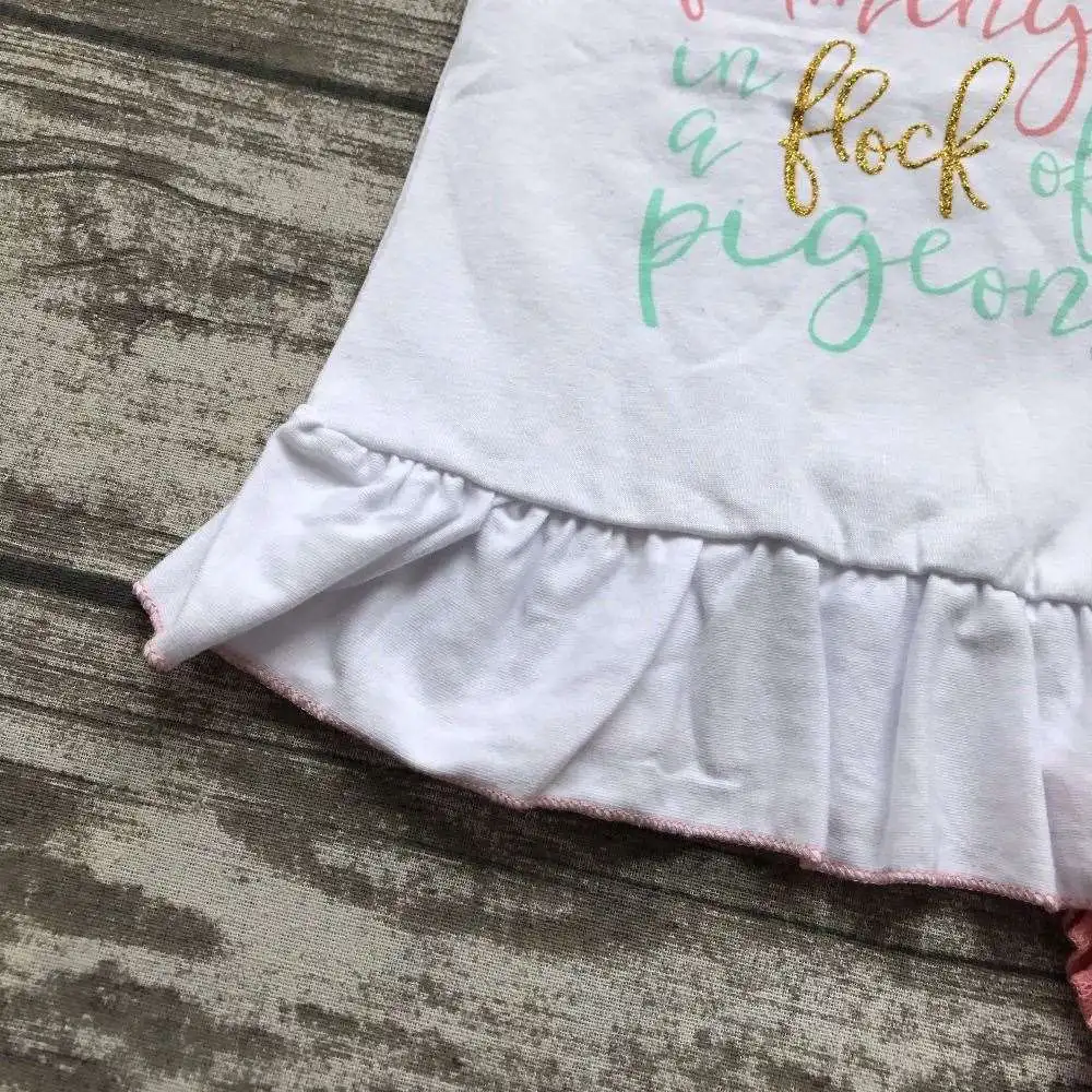 new girls outfit be a flamingo floral coral mint kids boutique shorts sets ruffles cotton clothing match with accessories