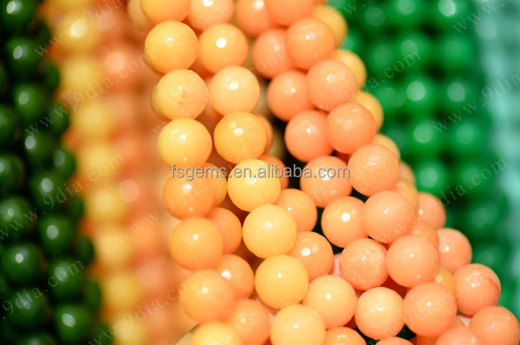 Hot Sale Wholesale Dyed Jade Stone Beads Jade Bead