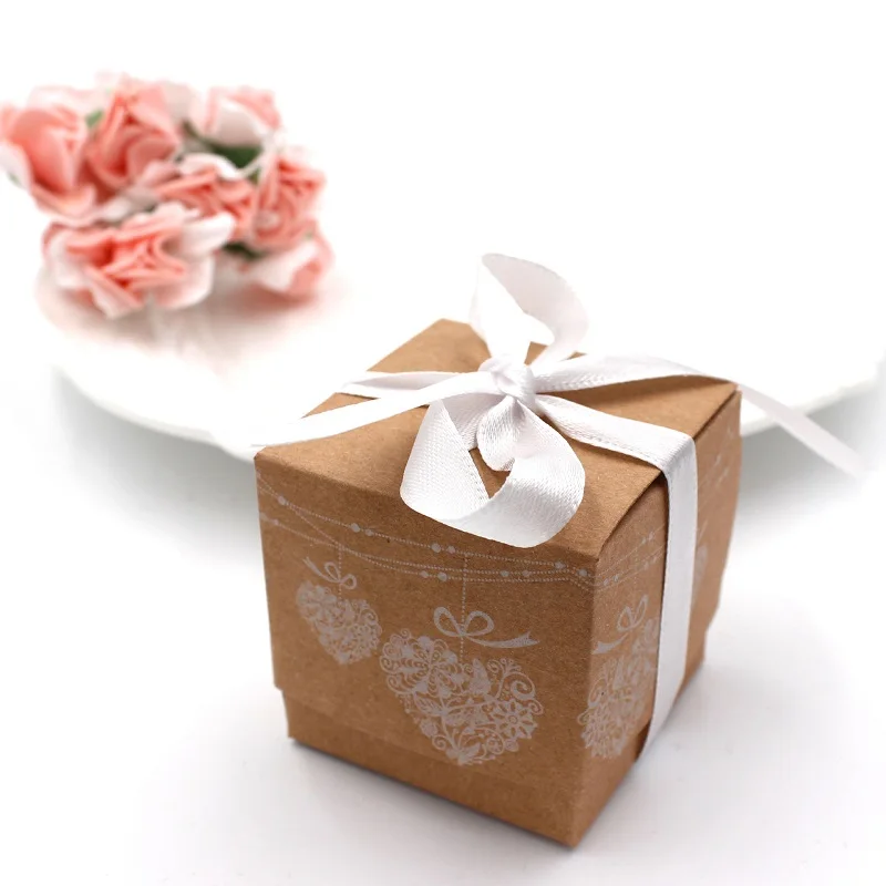 Newest Kraft Paper Box For Wedding Favors Birthday Party Baby Shower Candy Cookies Christmas Party Gift Box Paper Jewelry Boxes (2)