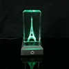 Factory made incredible k9 crystal cube 3d laser crystal cube with light base