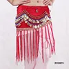 Tribal belly dancing beaded hip scarf belly dance coins belt with tassel