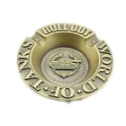 Wholesale portable round shaped metal cigar ashtray with custom logo