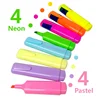8pcs pastel neon colors private label highlighter marker