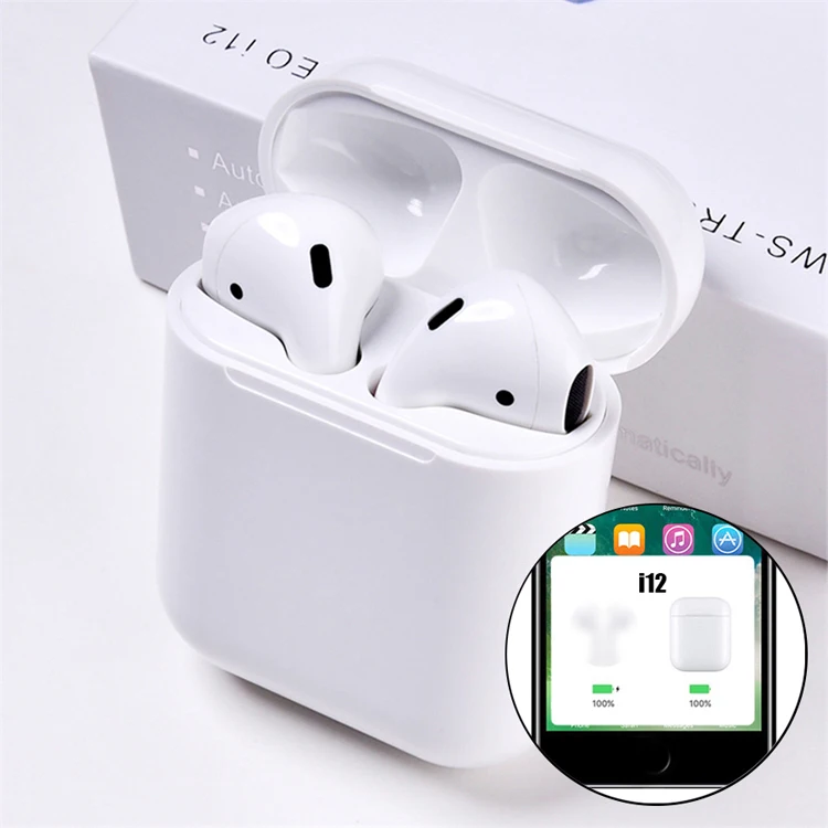 wholesale price i12 tws earphone headset 5.0 earbuds i12 hands free portable wireless headphones - ANKUX.COM