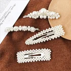 Korean metal pearl hairpin combination hair accessories women girl hair clips