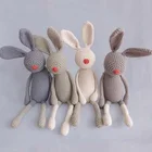 新しい OEM ベビーかぎ針あみぐるみおしゃぶり動物のおもちゃ 100% ハンドメイドニットバニーウサギのおもちゃ