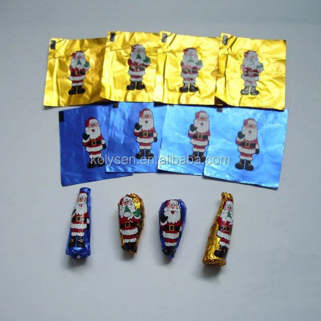 christmas chocolate gift wrapping aluminum foil sheet