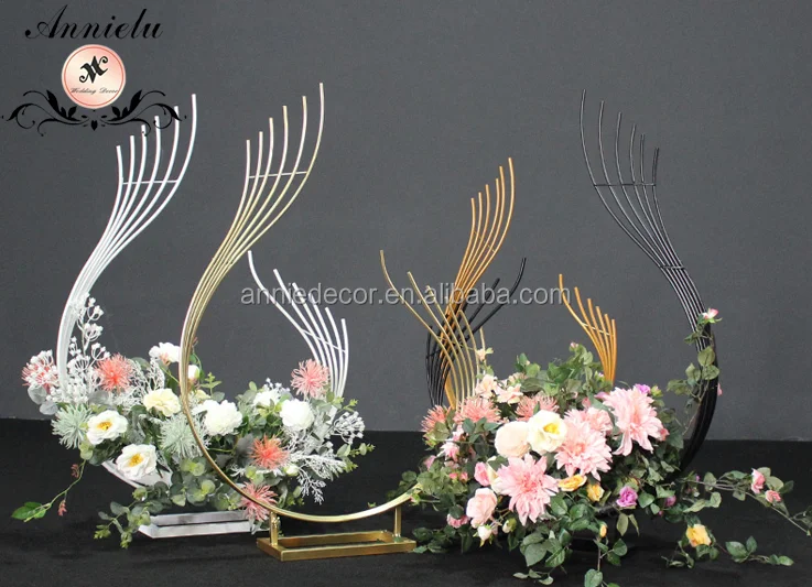 wedding centerpieces metal elegant peacock flower stand holders weddings decorations