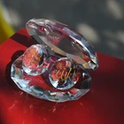 Crystal shell with crystal diamond inside for Quran Islamic gift