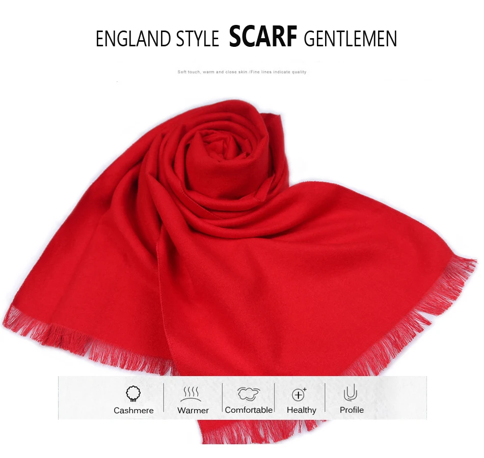 mens red scarf FS European Solid Color Men Red Scarf Brand Designer Style Wool Soft Cashmere Scarves Cachecol Masculino Inverno Winter Shawls mens red scarf