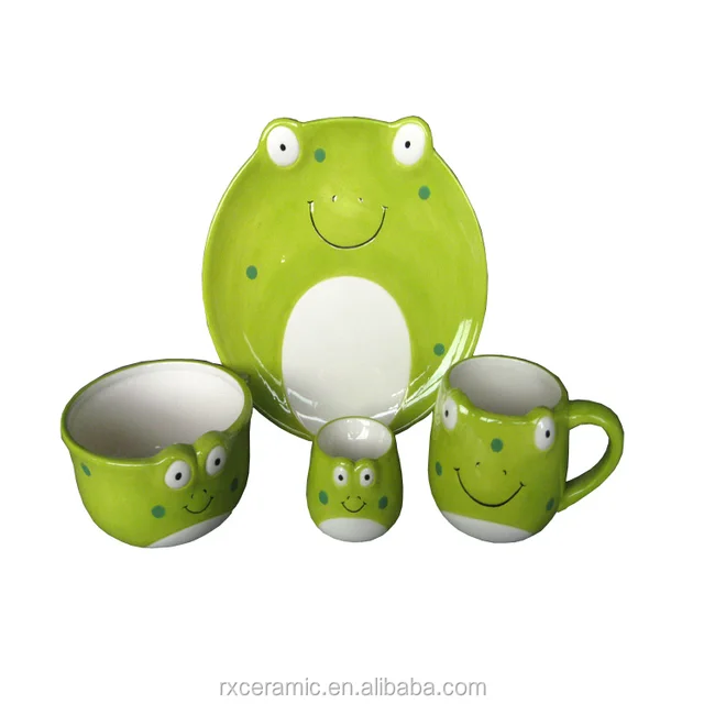 hand-painted creative gift animal children ceramic tableware