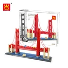 World Famous 3D Puzzle Building Block Brick Famous Architecture Golden Gate Bridge Souvenir Toys For Kids