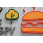 Custom acrylic metal 3d wall decoration for restaurant