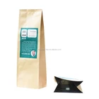 Plastic laminated kraft food paper bag for cookies/coffee/chocolate/tea/chips , customize kraft paper bag rolls