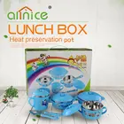Healthy food grade stainless steel cartoon kids tableware 10pcs set with spoon and fork