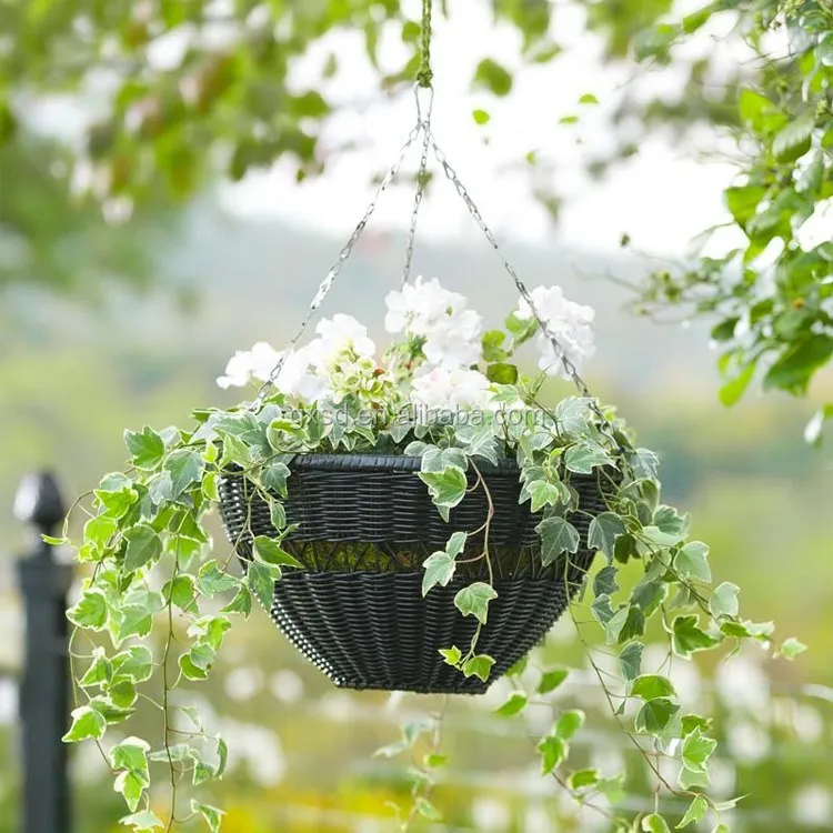 garden decor wholesale multi colors hanging basket plastic