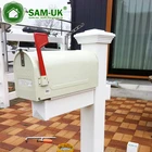 Hot Sale White Color American Letter Box Us Mailbox With Flag