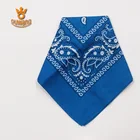 Custom design printed square bandana, cotton bandana,Paisley bandana