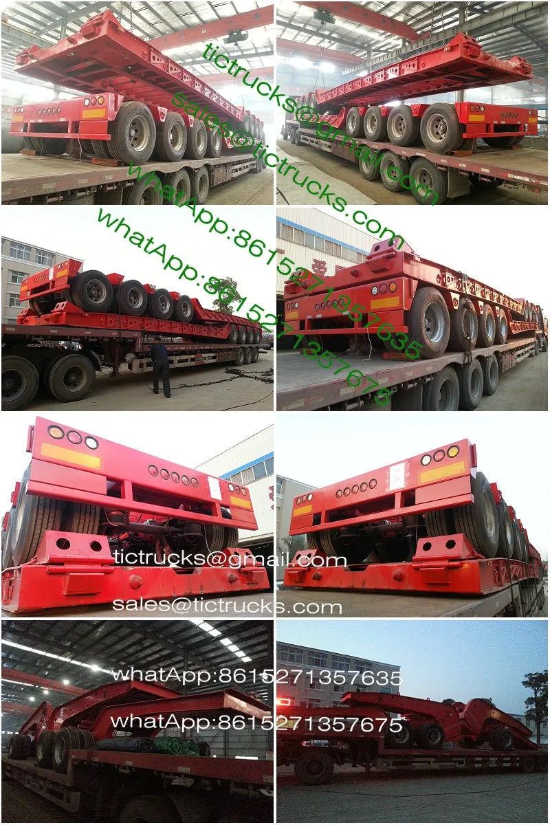 Wholesale Hydraulic Detachable Gooseneck Lowbed Trailer 4 Axle 5 Axles