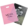custom personalized plastic shopping bags with your own logo die cut handle for gifts