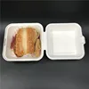 Custom bio packaging bagasse clamshell to go green food box eco friendly biodegradable disposable take away box for burger