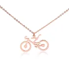 Custom Wholesale Stainless Steel Crystal Bike Pendant Necklace For Mother's Day Souvenir
