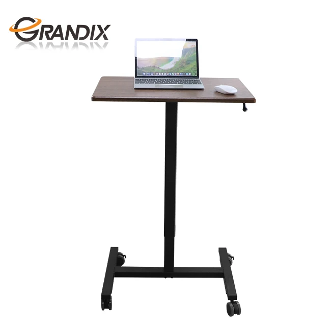 Floor Sitting Small Corner High Stroke Sit Stand Computer Desk For