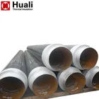 PU foam insulation black HDPE underground pre insulated copper pipe for hot and chilled water supply system