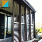 Horizontal sun shade protection white interior louver bi fold plantation shutters from China