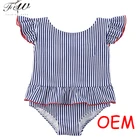 Custom One piece Wholesale children little girls swimsuit models baby kids swimwear