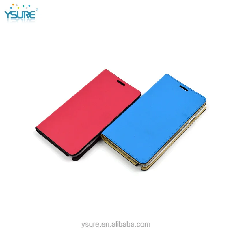 Simpler than Simple Pure Color Design Leather Phone Case For Alcatel One Touch POP C5 With Plaid Pattern Lining
