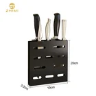 New Style Punch Free Kitchen Tool Holder Storage Metal Wall Hanging Drying Knife Rack