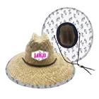 Custom Wholesale Summer Lifeguard Embroidered Straw Farmer Hats