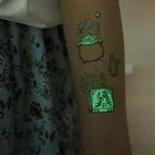 Long Lasting Tattoo Sticker Halloween Tattoo Sticker Semi Permanent Luminous Tattoo Sticker