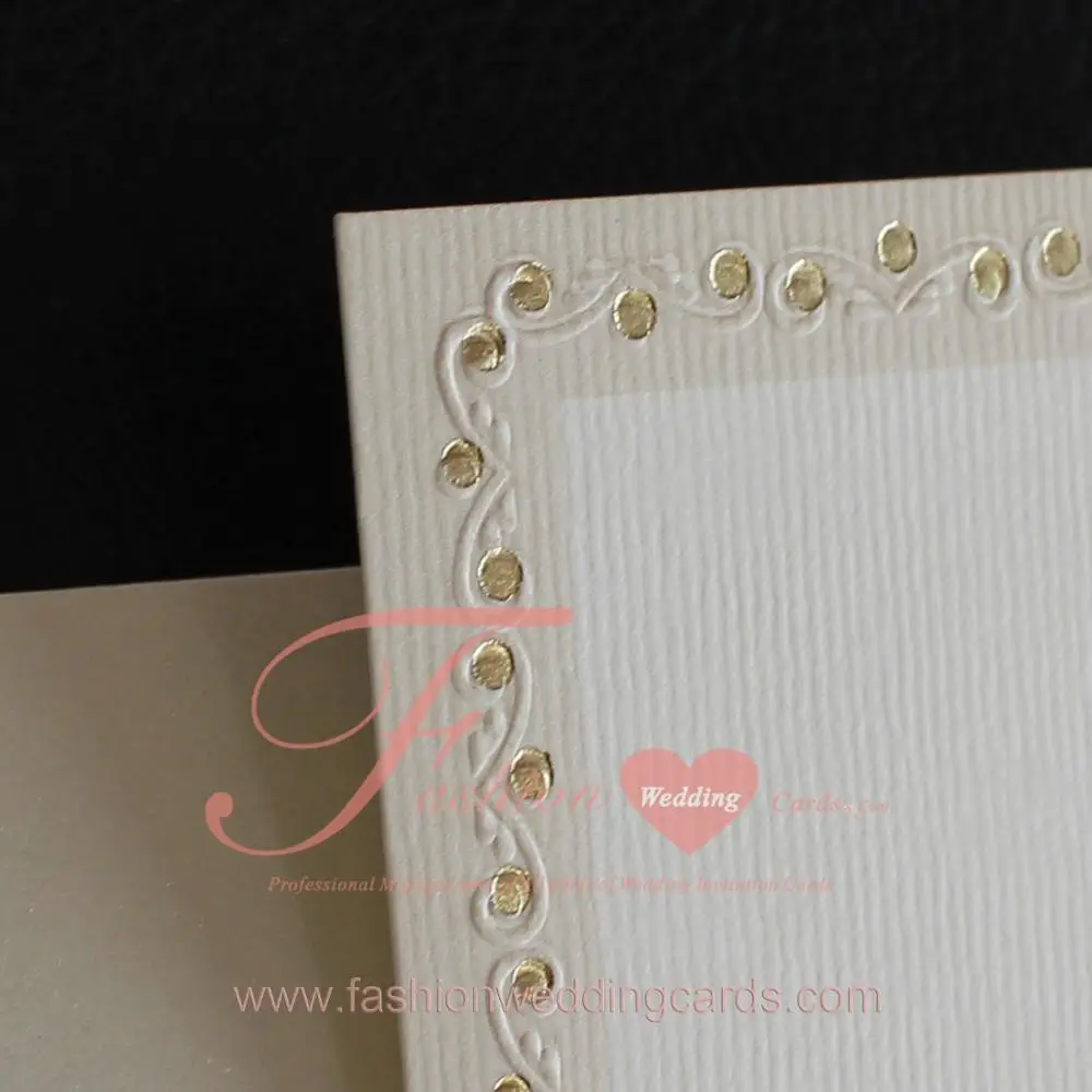 Single Cheap White Elegant Wedding Card With Embossing Buy Wedding