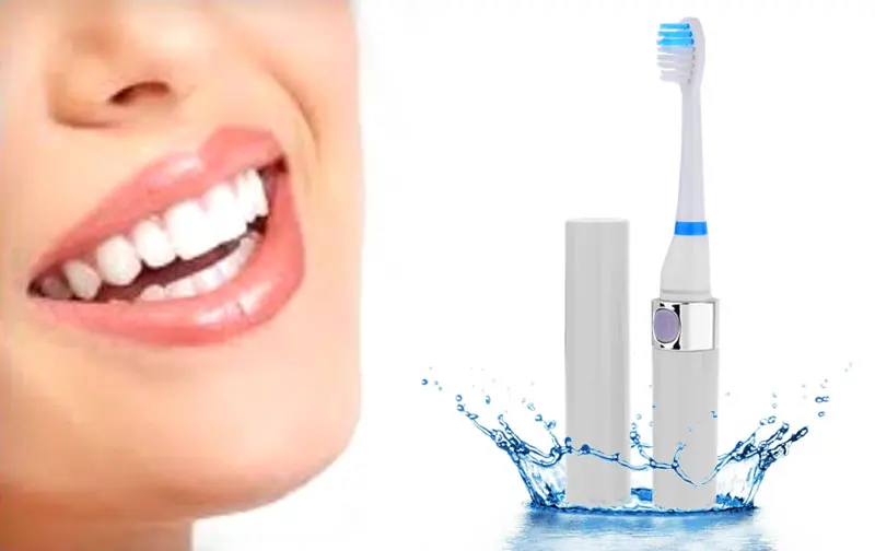 Ultrasonic Electric Toothbrush Portable Waterproof Automatic with 3 Brush Heads Oral Hygiene Teeth Cleaning