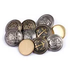 NCX customized logo sewing metal shank button for garments