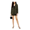 Wholesale fashion khaki jacket and skirts suits double breasted woman blazer for lady