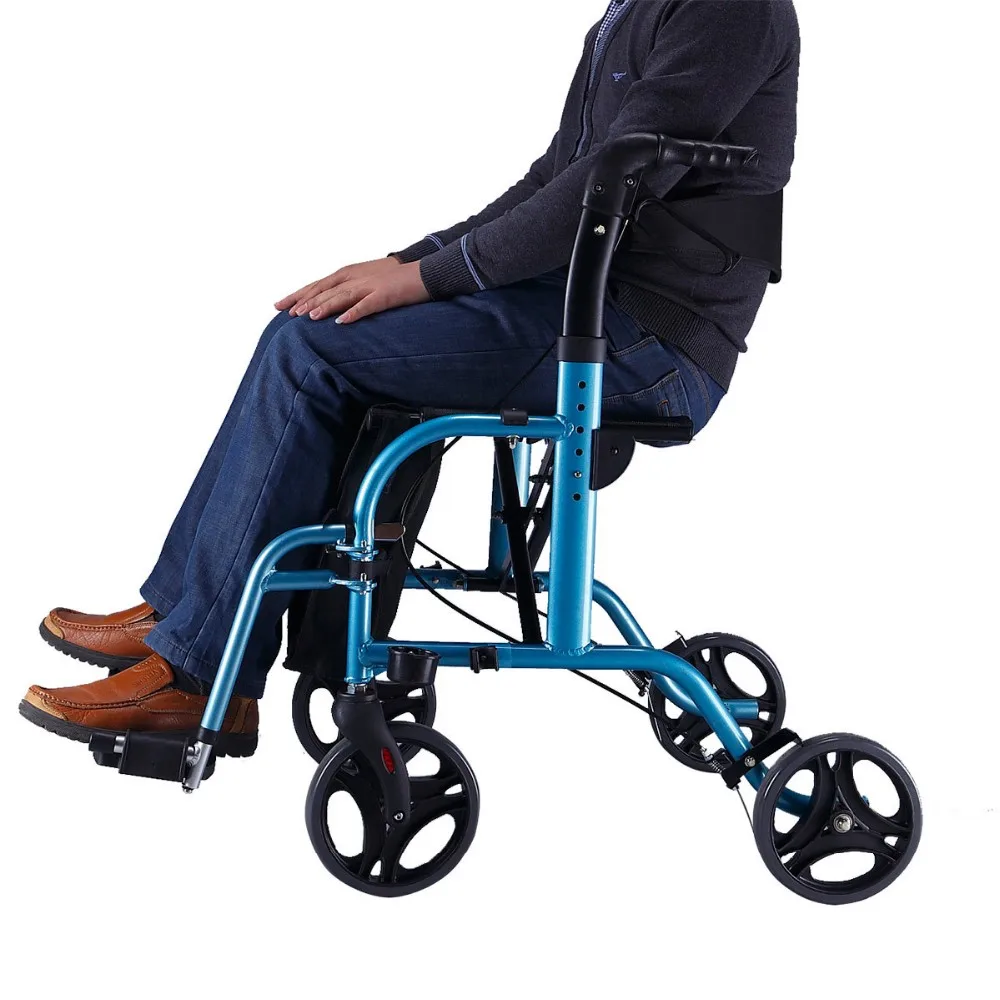 新型欧式助行车助行器铝合金带轮/滚动学步车成人