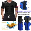 Palicy Wholesale Retail S-3XL Shapewear Sauna Slimming Waist Girdle Vest Shirt Men Ultra Sweat Thermal T-Shirts with Open Zipper