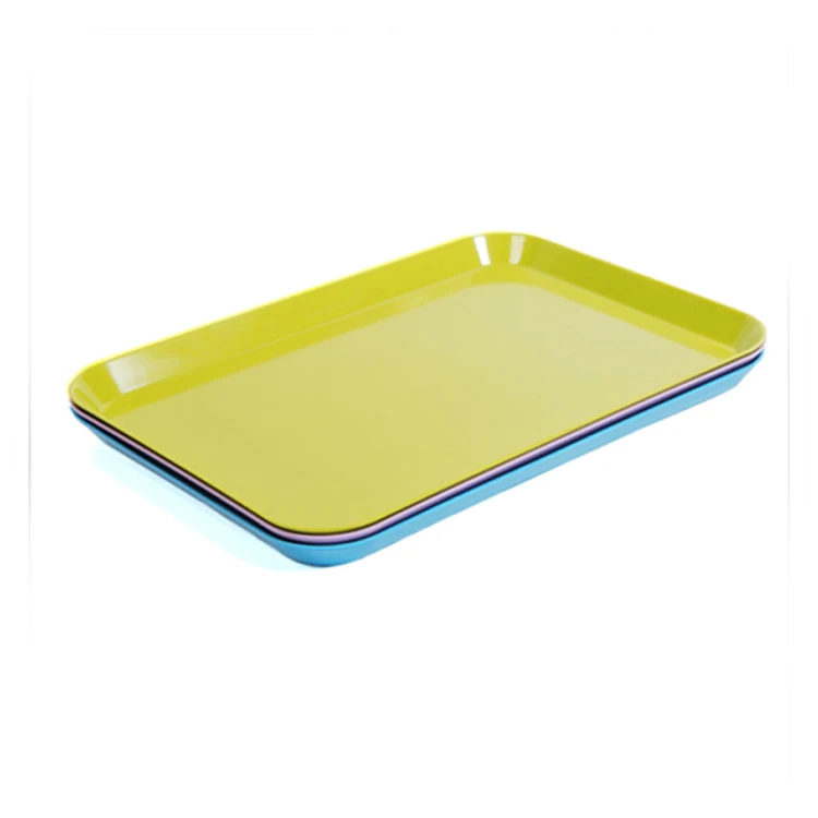Pastel Colors rectangle shape 15 inch melamine trays food serving trays