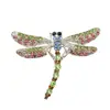 Latest wholesale colorful crystal rhinestone dragonfly shape jewellery brooch