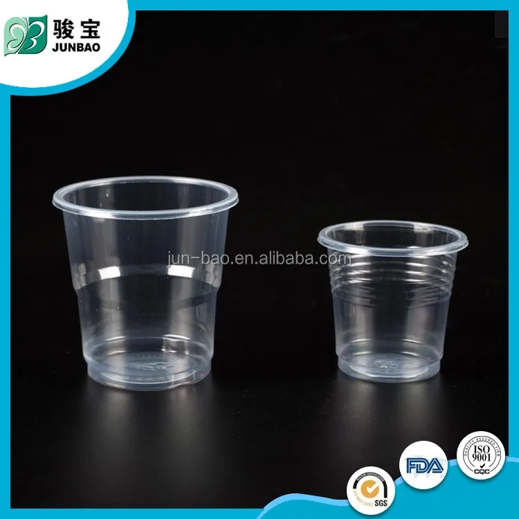 Custom disposable transparent beer 90ml plastic cup for hot and cold drinking