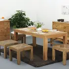 ZS-1 Antique Chinese style natural reclaimed solid wood Dining Table set