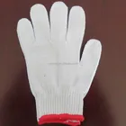 100% Nature/raw White Cotton Knitted Glove For Industrial Working