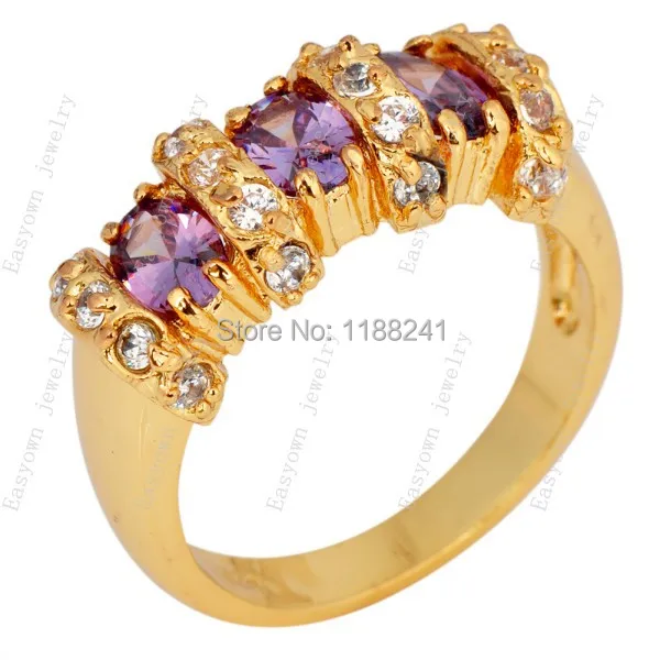 10ps/lot Size 8/9 Women Fashion Jewelry Finger Rings 10KT Yellow Gold Filled anel For Lady Anniversary Gift HOT RY0138