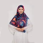 Latest Pattern Woman Square Satin Chiffon Scarf 140*140cm Printed Malaysia Hijab
