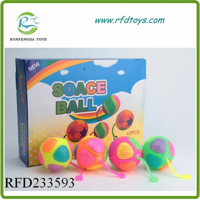 rubber flashing bounce ball light up ball